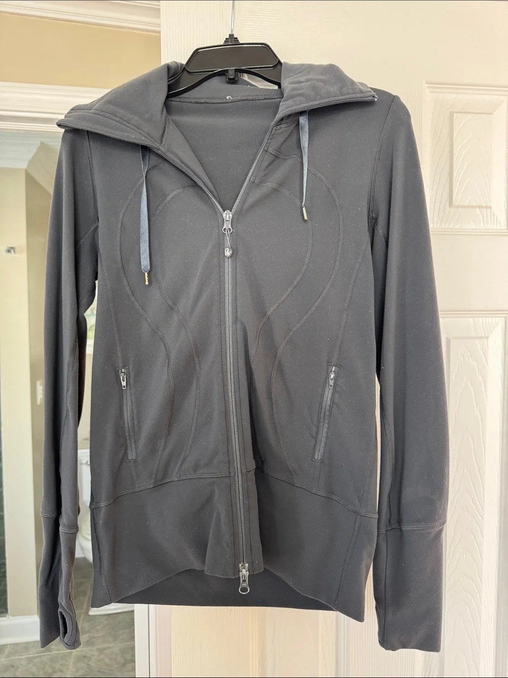 lululemon athletica Black Zip-Up Hooded Utility Jacket